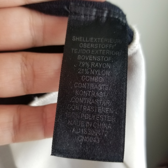 Adriana Papell Black White Long Sleeve Blouse - Picture 7 of 7